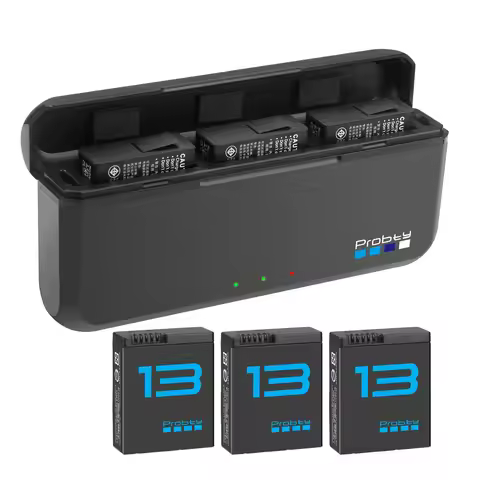 2280mAh Endurence Battery For GoPro Hero 13 Battery+3-Slots Box Charger For GoPro Hero 13 Black Came