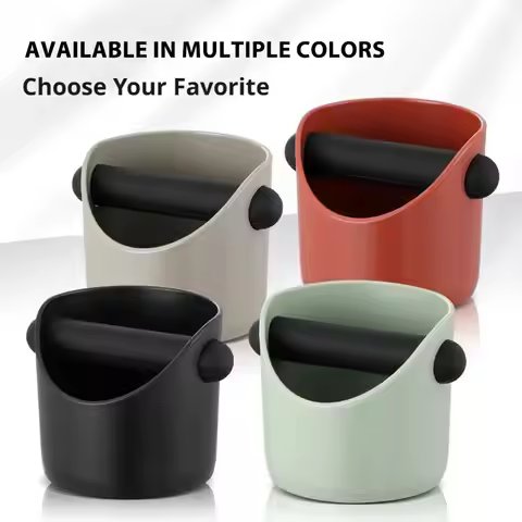 Shock-Absorbent Coffee Knock Box Espresso Grounds Container Anti Slip Dump Bin Barista Accessories C