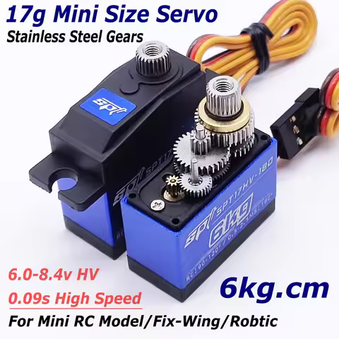 SPT17HV 6kg 7.4v High Volts Speed Stainless Steel Gears 17g Mini Size Servo 1:10 Shift Lock 1:16 1:1