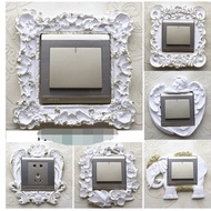 Simple wind retro European-style resin switch socket socket panel decorative switch protective cover