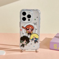 飛天小女警粗暴小子冰川抗黃防摔MagSafe iPhone繩掛手機殼