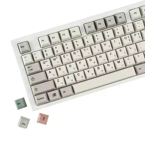 YMDK 161 Keys 9009 English Korean German QWERTZ Cherry Profile Dye Sub PBT Keycap for 64 87 96 104 M