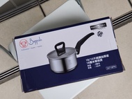 Buffalo 牛頭牌 PREMIUM COOK I 不銹鋼加厚底單柄煲連玻璃鍋蓋 18cm / 2L