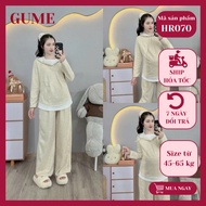 Autumn winter maternity set, thick and warm elastic rabbit wool felt set, large form 48-70kg HR070