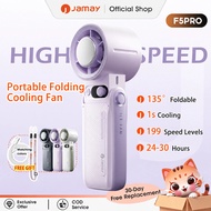 JAMAY F5Pro Portable Turbo Fan 20000RPM Mini Handheld Fan 199 Speed Levels LED Display Foldable Cool