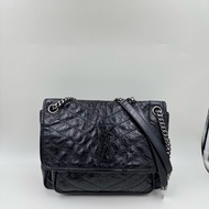 YSL / 聖羅蘭 Niki 黑色 鏈條單肩斜挎包 中號