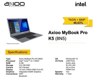 AXIOO MYBOOK PRO K5 (8N2) TKDN - I5 1135G7 8GB 256GB SSD 14" WIN10 PRO