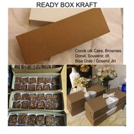 Kraft Box Cake Box / Brownies Box / Brownies Cake Box / Donut Box / Donut Box / Souvenir (27x9 X 5)