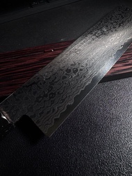 堺 孝行 銀河 ZA-18 大馬士革紋 菜切 165mm 雞翅木握把