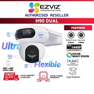 NEW EZVIZ H90 Dual Lens (4MP + 4MP) Dual Rotation Pan/Tilt Two Way Talk Color Night Vision WiFi Outd