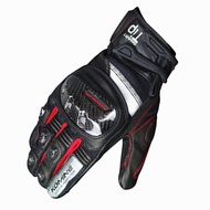 M - XXL Carbon Fiber Moto Glove For Komine Gloves GK - 193 Motorcycle Leather Gloves For Men Protector Gear Motorbike Motocross MX MTB DH Bike Touch Screen Men Knight Gloves Black Red