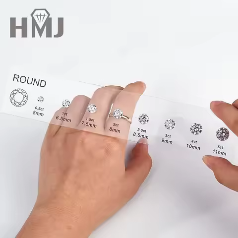 High Quality Diamond Cutting Carat Tools Ring Mainstone Size Comparation Gemstone 5A CZ Master Set S