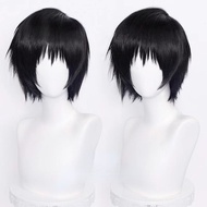 MIscoo Toji Fushiguro Cosplay Black Wig Jujutsu Kaisen Toji Zenin Short Heat Resistant Synthetic Hai