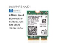 Intel WiFi 6最高速無線網卡AX201 802.11AX M.2 CNVio2 藍芽5.1