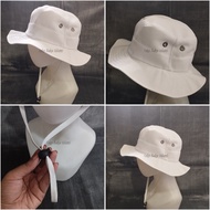 Plain Bucket Hat Korean Plain Hat for Men and Women Bucket Hat Jungle Hat Mountain Hat Strap Bucket 