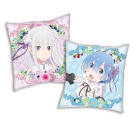 RE:ZERO 從零開始的異世界生活 正版 45x45 雙面 抱枕 咕臣 Cushion 攬枕 木棉花 愛蜜莉亞 x 雷姆 (E款)