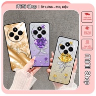 Redmi 14C / Poco C75 case printed with pretty flowers and cute horses embossed