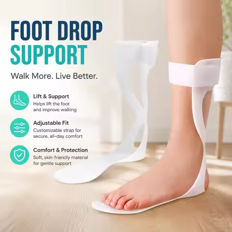 Foot Drop Orthosis Brace Adjustable Ankle Foot Orthosis AFO Post-Surgery Foot Drop Support