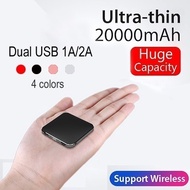 Ultra thin Mini charging treasure10000mah 20000mah wireless charging powerbank instock