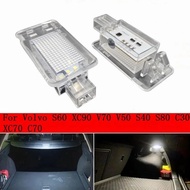2pcs For Volvo C30 C70 II S40 II S60 S80 V50 V70 XC70 XC90 6000k LED Luggage Compartment Light Trunk