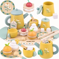 Toddler Tea Set 3-5 Years Old Girl Birthday Gift 3 Years Old Princess Party Wooden Toy Set Children 