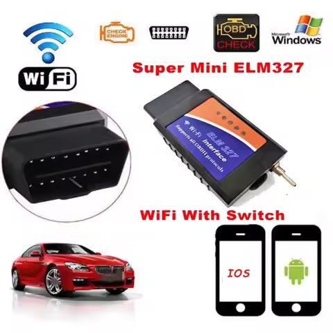 Reset ELM327 WIFI Switch V1.5 for ford IOS Android ELM327 Bluetooth-compatible WIFI OBD2/OBDII ELM 3