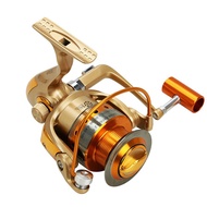 YUMOSHI Mesin Pancing 12BB 5.2:1 Metal Spool Spinning Reel Bait Casting Fishing Reel Fishing Rod Rod Reels 500 1000 2000 3000 4000 5000 6000 7000 8000 9000