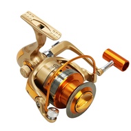 YUMOSHI Mesin Pancing 12BB 5.2:1 Metal Spool Spinning Reel Bait Casting Fishing Reel Fishing Rod Rod