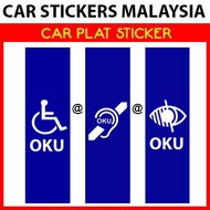 CSM Car Plat Sticker - OKU Orang Kurang Upaya Pendengaran Penglihatan