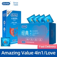 [Amazing Value 4 In 1] Free Shipping 28pcs 4 Types Durex Condoms for Adults 18 Lubricated Natural Rubber Latex Condom for Men