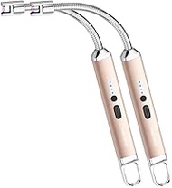 ARECTECH Electric Arc Candle Lighter Flameless Rechargeable USB Long Lighters for Candle Cooking BBQ