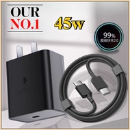 PD 45W Super Fast Charger Super Fast Charger Adapter Type-c To Type-c Cable for Galaxy