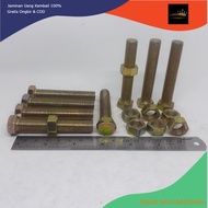 RATU YELLOW NUT BOLT M12X70 / BMK M12X70 / BOLT M12X70 YELLOW BMK M12