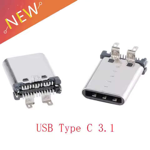 5PCS 24 Pin SMT Socket Connector 24P Micro USB Type C 3.1 Male Placement SMT DIP For PCB design DIY 