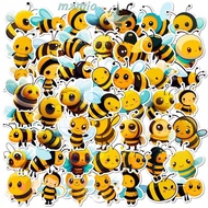 MXMIO 50PCS Little Bee Stickers, Little Bee Cartoon Cartoon Bee Stickers, Spring Window Stickers Animals Graffiti PVC Little Bee PVC Sticker Bee Festival