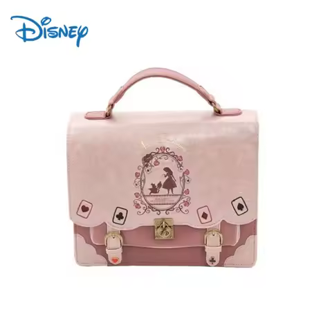 Disney Alice in Wonderland Shoulder Bags Axes Femme Vintage Student Schoolbag Playing Cards Silhouet