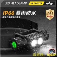 輕量型 鋁合金 LED 強光頭燈 18650充電 TYPE-C 防水 戶外騎行 釣魚燈 野營 頭戴式 手電筒