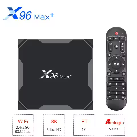 X96 MAX Plus 4GB 64GB 4G 32G Android 9.0 Smart TV Box Amlogic S905X3 Quad Core Dual Wifi BT H.265 8K