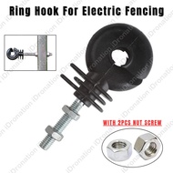 Nut Hook Screw Wood Post Insulator Hooks Electric Fence Accessories Polywire Poly Poli Wire Pagar Api Elektrik Tiang