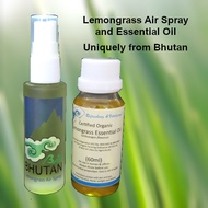 Lemongrass Essential oil 60ml with Air spray 30ml in Gift Pack Bhutan Aromatherapy Certified Organic