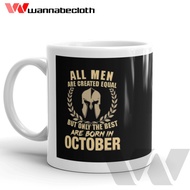 Birthday Mug Glass Birthday Gift October The Best Men Are Born In October 2