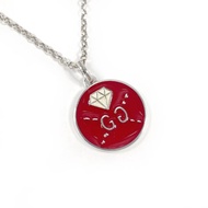 【日本直寄．近乎全新】Gucci GUCCI 項鍊 Ghost 鑽石 銀 925 紅色 飾品 珠寶