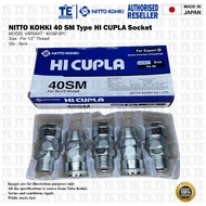 NITTO KOHKI 40SM Type Pneumatic Air Quick Coupler 5Pcs Per Box ( HI CUPLA 40 SM )