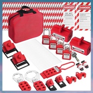 (XCTS) Electrical Lockout Tagout Kit 47 PCS Safety LotoKit Circuit Breaker Lockouts for Industrial E