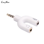 2 in 1 35mm Male to Female Jack Microphone Audio Splitter Converter Adapter