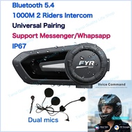Tansi New F2 Motorcycle Intercom Helmet Bluetooth 5.4 Music Sharing Headset 1000M 2 Riders Wireless 