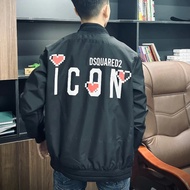 Dsquared2 ICON Bomber Jacket with 3 Hearts - Extremely Beautiful ICON Windbreaker hot 2024