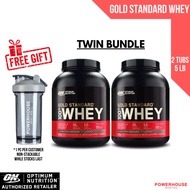 [TWIN BUNDLE] Optimum Nutrition Gold Standard Whey, 5 lb x2 (ON Whey Protein, muscle recovery)