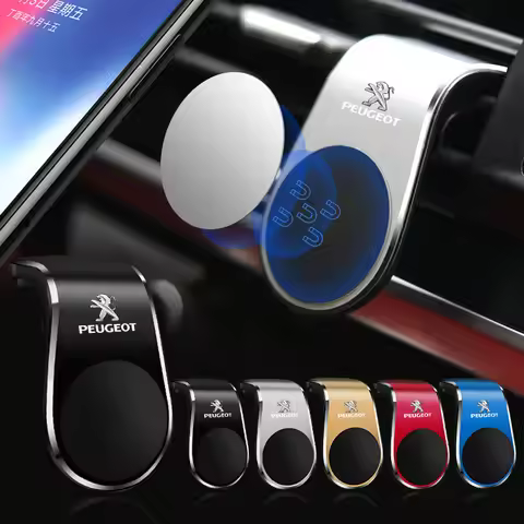 1Pcs Car Magnetic L-shaped Car Dedicated GPS Phone Holder Caps For Peugeot 308 307 206 208 207 3008 