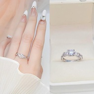 Elegant Silver Women's Titanium Ring C233BL